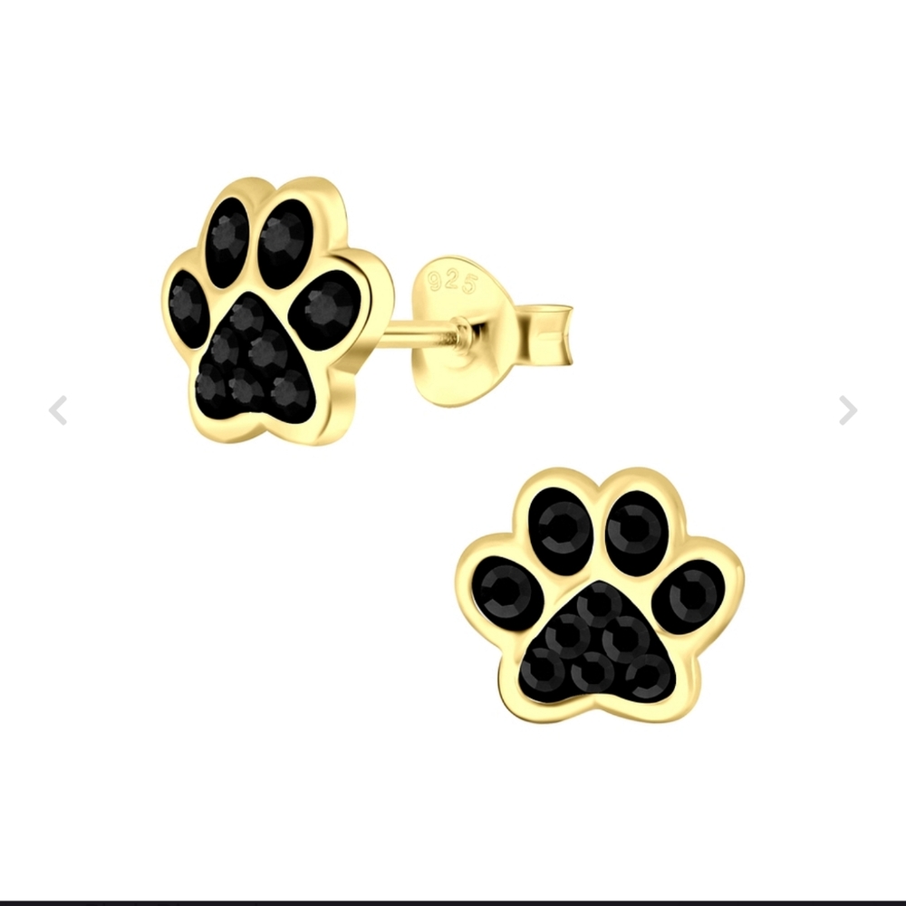 Paw Print Stud Earrings